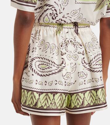Printed silk shorts | Tory Burch