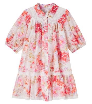 Kleid aus Baumwoll-Voile mit Spitze | Petite Amalie  