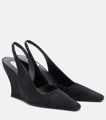 Slingback-Wedges aus Veloursleder | Alaïa