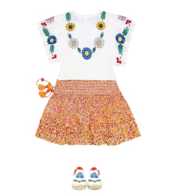 Irma floral cotton skirt | Poupette St Barth Kids