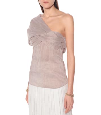 Striped linen-blend top | Chloé