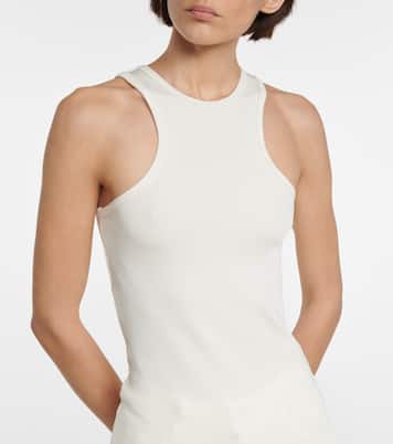 Tank top in maglia stretch a coste | Goldsign