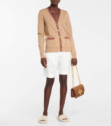 Double T shearling slides | Tory Burch