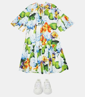 Bedrucktes Kleid aus Baumwolle | Dolce&Gabbana Kids