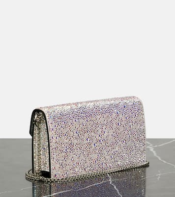 Clutch Loubi54 aus Leder mit Kristallen | Christian Louboutin