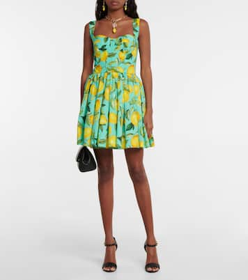 Printed cotton poplin minidress | Dolce&Gabbana