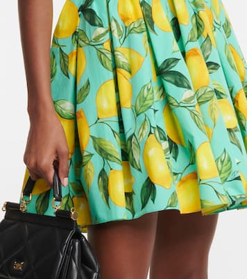 Printed cotton poplin minidress | Dolce&Gabbana