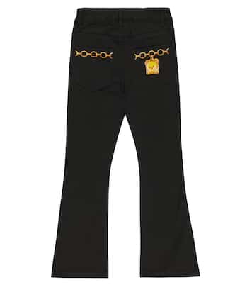 Logo printed flared pants | Moschino Kids