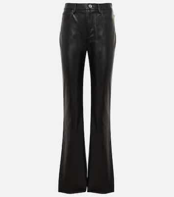 Chisel straight faux leather pants | Staud
