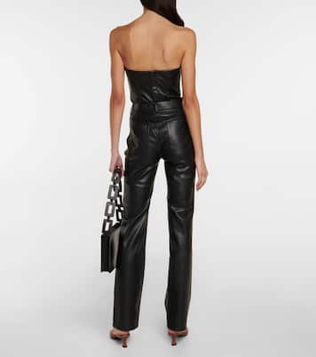 Chisel straight faux leather pants | Staud