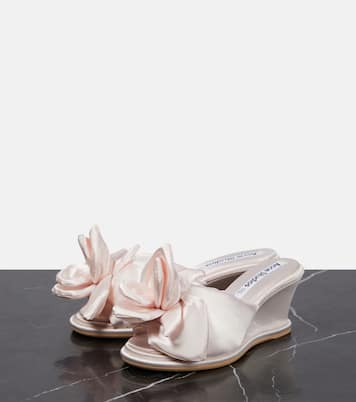 Sandali in raso con applicazioni e zeppa | Acne Studios