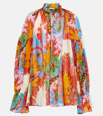 Blusa in cotone e seta con stampa | Etro