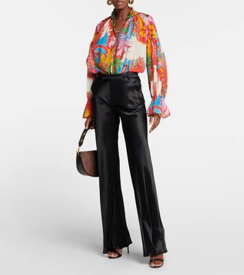 Blusa in cotone e seta con stampa | Etro