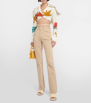 La Chemise Meio printed cropped shirt | Jacquemus