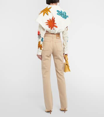 La Chemise Meio printed cropped shirt | Jacquemus