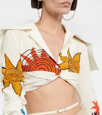 La Chemise Meio printed cropped shirt | Jacquemus