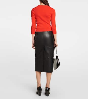 Jersey en mezcla de algodón acanalado | Prada