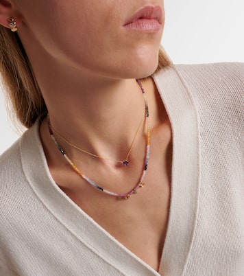 Collier Honor's Lilac Heart en or 14 ct et améthyste | Roxanne First