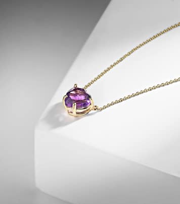 Collier Honor's Lilac Heart en or 14 ct et améthyste | Roxanne First