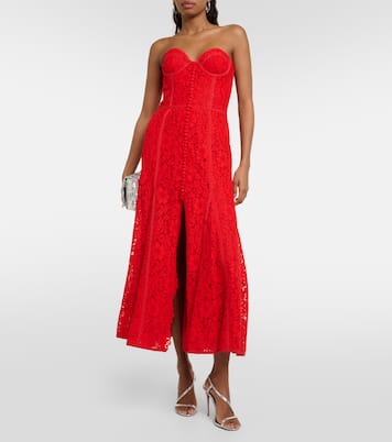 Midikleid Sharie aus Spitze | Costarellos