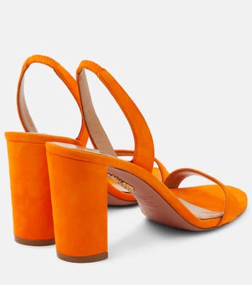 So Nude 85 suede block sandals | Aquazzura