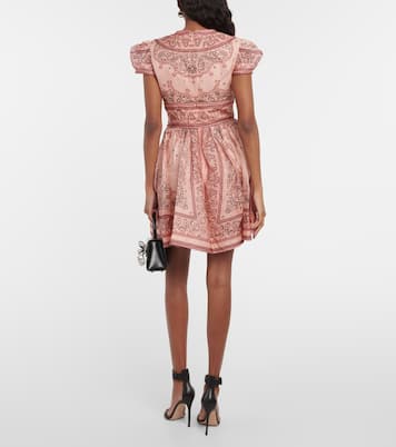 Matchmaker linen and silk minidress | Zimmermann