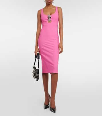 Vestido midi de jersey adornado | Blumarine
