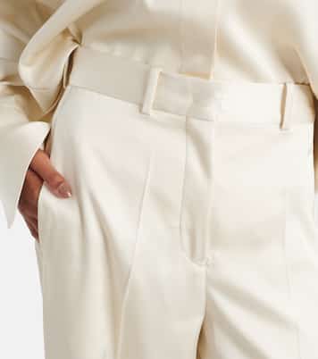 Pantaloni a gamba larga in raso | Jil Sander