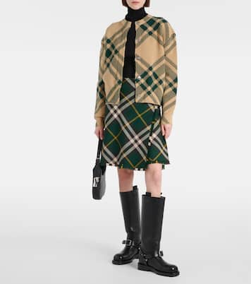 Cardigan Burberry Check aus einem Wollgemisch | Burberry