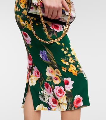 Vestido midi de cady de mezcla de seda | Dolce&Gabbana