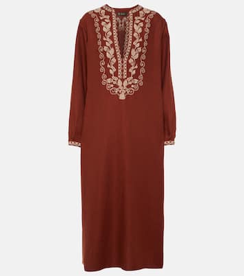 Bestickter Kaftan Faye aus Leinen | Loro Piana