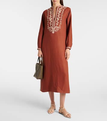 Bestickter Kaftan Faye aus Leinen | Loro Piana