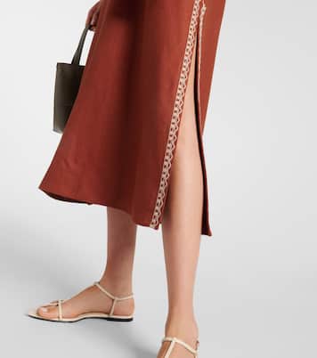Bestickter Kaftan Faye aus Leinen | Loro Piana