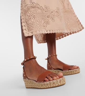 Espadrilles Rockstud 55 en cuir | Valentino Garavani