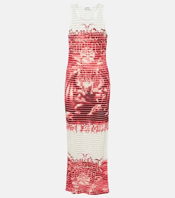 Vestido largo de jersey a rayas | Jean Paul Gaultier