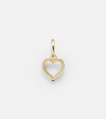 Boucle d'oreille unique Baby Charm Heart en or 18 ct et saphir | Marie Lichtenberg