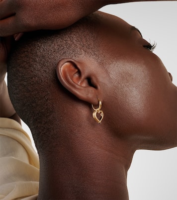 Boucle d'oreille unique Baby Charm Heart en or 18 ct et saphir | Marie Lichtenberg