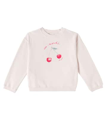 Felpa Fleurette in cotone con stampa | Bonpoint