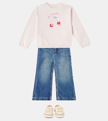 Felpa Fleurette in cotone con stampa | Bonpoint
