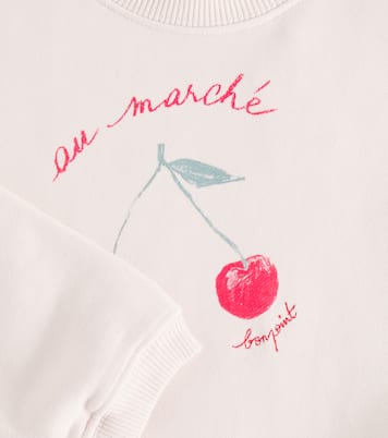 Felpa Fleurette in cotone con stampa | Bonpoint