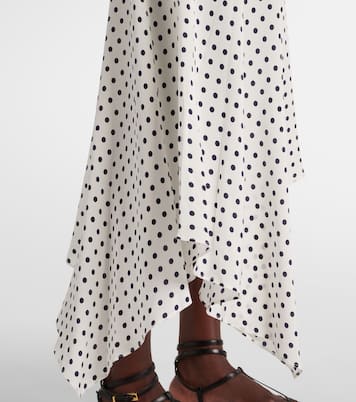 Falda midi Rosemary de mezcla de seda con lunares | Veronica Beard
