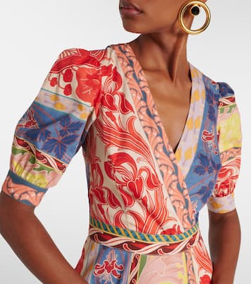 Vestido envolvente de algodón estampado | Etro