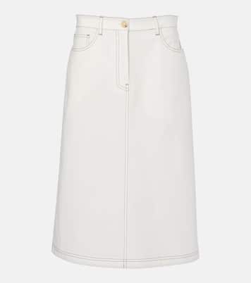 Falda midi de denim de tiro alto | Toteme