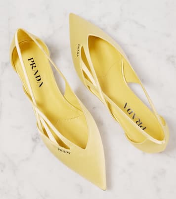 Ballerine in raso con logo | Prada