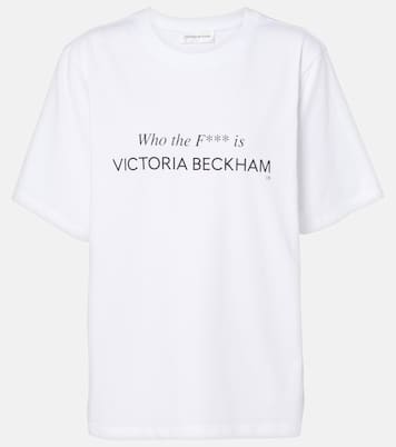 Slogan cotton-jersey T-shirt | Victoria Beckham