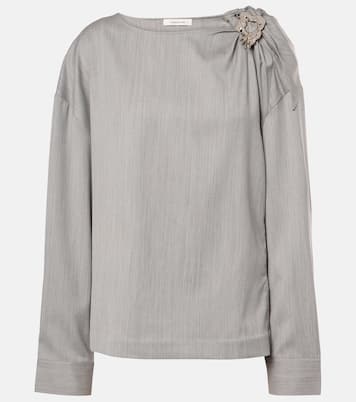 Verziertes Top aus Wolle | Jacques Wei