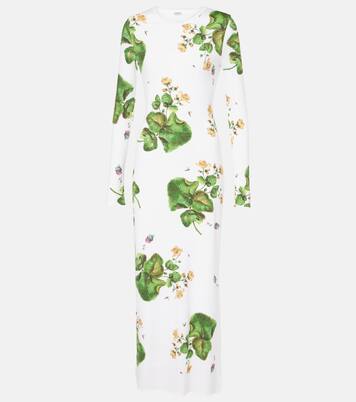 Floral jersey midi dress | Loewe