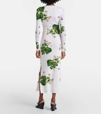 Floral jersey midi dress | Loewe