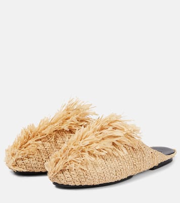 Mules de rafia con flecos | Jil Sander