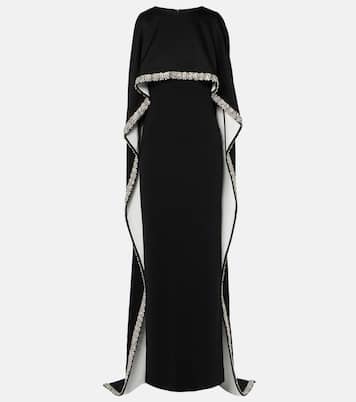 Abito lungo in crêpe di raso con cristalli | Roland Mouret